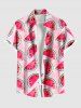 Watermelon Print Plus Size Matching Hawaii Beach Outfit For Couples -  