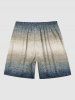Plus Size Coconut Tree Ombre Print Hawaii Beach Shorts For Men -  