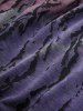 Débardeur mouchoir froncé texturé jacquard tie-dye ombré grande taille - Pourpre  4X | US 26-28