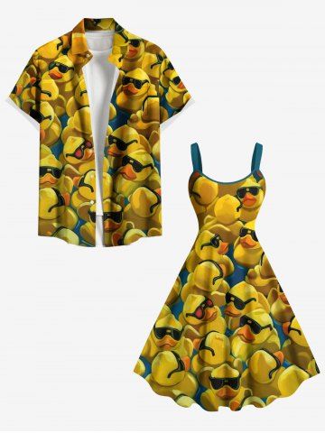 Sunglasses Ducks Print Plus Size Matching Hawaii Beach Outfit For Couples