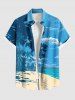 Coconut Tree Sea Beach Ombre Sky Print Plus Size Matching Hawaii Beach Outfit For Couples -  