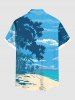 Coconut Tree Sea Beach Ombre Sky Print Plus Size Matching Hawaii Beach Outfit For Couples -  