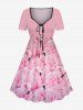 Flamingo Print Plus Size Matching Hawaii Beach Outfit For Couples -  