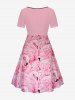 Flamingo Print Plus Size Matching Hawaii Beach Outfit For Couples -  