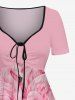 Flamingo Print Plus Size Matching Hawaii Beach Outfit For Couples -  