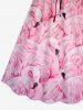 Flamingo Print Plus Size Matching Hawaii Beach Outfit For Couples -  
