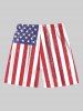 Tenue de Plage Grande Taille Imprimé Drapeau Américain Patriotique - Rouge 