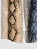 Chemise hawaïenne à poches boutons, imprimé géométrique texturé et motif serpent, grande taille, pour hommes - Multi-A L