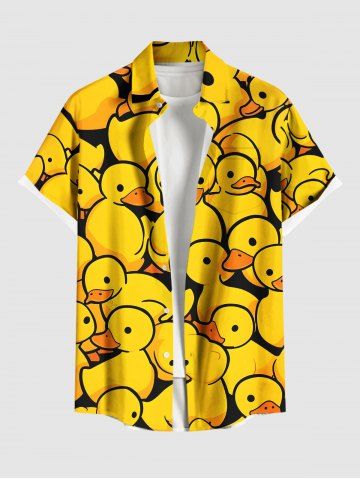 Cute Duck Print Matching Hawaii Beach Outfit For Couples