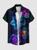 Colorful Tropical Hibiscus Flowers Print Plus Size Matching Hawaii Beach Outfit For Couples -  