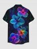 Colorful Tropical Hibiscus Flowers Print Plus Size Matching Hawaii Beach Outfit For Couples -  