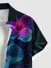 Colorful Tropical Hibiscus Flowers Print Plus Size Matching Hawaii Beach Outfit For Couples -  