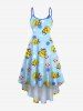 Anchor Swimming Ring Cute Duck Print Plus Size Matching Hawaii Beach Cruise Shirts Dress Outfit For Couples -  
