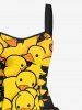 Cute Duck Print Matching Hawaii Beach Outfit For Couples -  