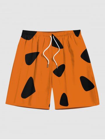 Short de Plage Hawaïen Pastèque Imprimé de Grande Taille pour Homme