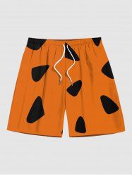 Plus Size Watermelon Print Hawaii Beach Shorts For Men -  