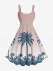 Coconut Tree Ombre Print Plus Size Matching Hawaii Beach Outfit For Couples -  