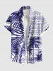 Coconut Tree Tropical Leaf Print Plus Size Matching Hawaii Beach Outfit For Couples -  