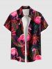 Tenue de Plage Trapèze Imprimé à Feuilles Tropicales Grande Taille pour Couples - Rose clair 