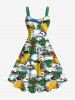 Banana Coconut Tree Tropical Leaf Print Plus Size Matching Hawaii Beach Outfit For Couples -  