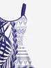Plus Size Coconut Tree Tropical Leaf Print Hawaii Tank Dress -  