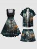 Plus Size Cruise Ship Sea Waves Print Hawaii Beach Shorts For Men -  