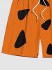 Plus Size Watermelon Print Hawaii Beach Shorts For Men -  
