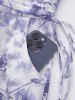 Plus Size Tie Dye Flowers Leaf Print Ruched Cinched Pockets Milkmaid Dress -  