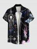 Skull Fire Flame Cross Chain Print Plus Size Matching Hawaii Beach Outfit For Couples -  