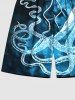 Octopus Ombre Sea Print Plus Size Matching Hawaii Beach Outfit For Couples -  