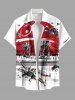 Coconut Tree Sun Fighter Print Plus Size Matching Hawaii Beach Outfit For Couples -  