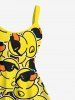 Plus Size Sunglasses Rock Ducks Print Hawaii Tank Dress -  