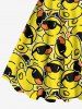 Plus Size Sunglasses Rock Ducks Print Hawaii Tank Dress -  