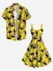 Plus Size Sunglasses Rock Ducks Print Hawaii Tank Dress -  