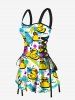 Sunglasses Rock Ducks Print Lace Up Hawaii Tank Dress -  