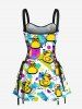 Sunglasses Rock Ducks Print Lace Up Hawaii Tank Dress -  