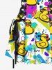 Sunglasses Rock Ducks Print Lace Up Hawaii Tank Dress -  