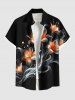 Flowers Leaf Glitter 3D Print Plus Size Matching Hawaii Beach Outfit For Couples -  