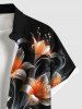 Flowers Leaf Glitter 3D Print Plus Size Matching Hawaii Beach Outfit For Couples -  