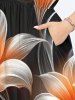 Flowers Leaf Glitter 3D Print Plus Size Matching Hawaii Beach Outfit For Couples -  