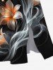 Flowers Leaf Glitter 3D Print Plus Size Matching Hawaii Beach Outfit For Couples -  