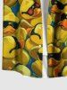 Nouveauté Lunettes Solaires Polies avec Lunettes de Soleil en Relief Grande-Taille pour la Plage - Jaune 