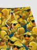 Nouveauté Lunettes Solaires Polies avec Lunettes de Soleil en Relief Grande-Taille pour la Plage - Jaune 