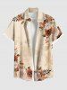 Ombre Rose Flower Leaf Branch Print Plus Size Matching Hawaii Beach Outfit For Couples -  