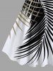 Plus Size Tropical Leaf Print Hawaii Tank Dress -  