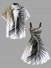Plus Size Tropical Leaf Print Hawaii Tank Dress -  