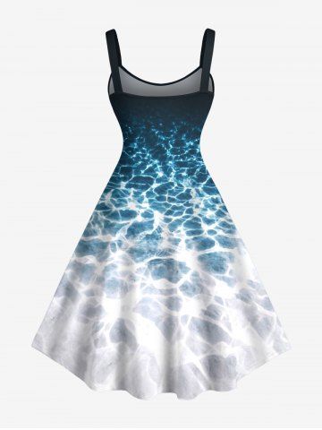 Coconut Tree Water Ripples Print Plus Size Matching Hawaii Beach Outfit For Couples