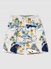 Coconut Tree Ducks Sea Waves Ship Print Plus Size Matching Hawaii Beach Outfit For Couples -  