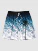 Coconut Tree Water Ripples Print Plus Size Matching Hawaii Beach Outfit For Couples -  