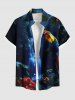Parrot Fall Flowers Print Plus Size Matching Hawaii Beach Outfit For Couples -  